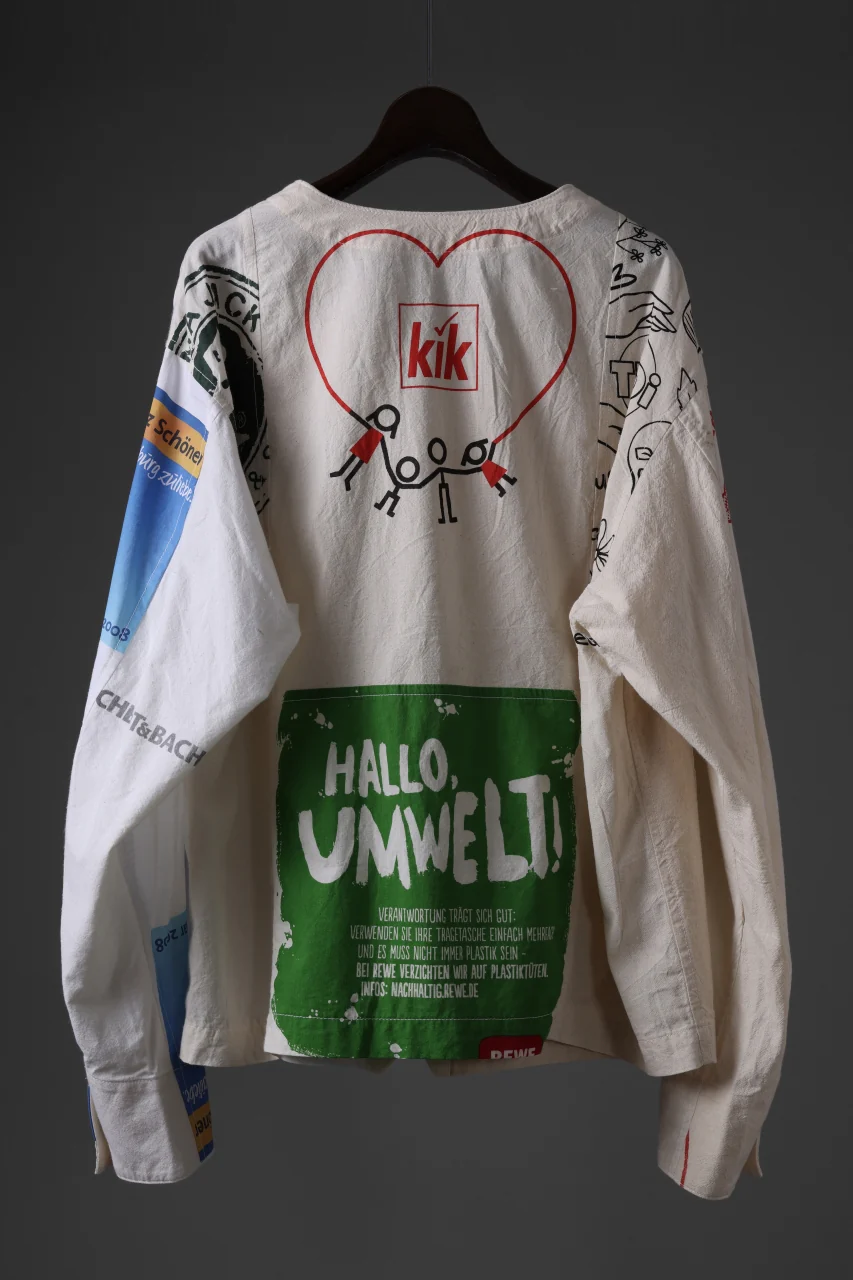 CHANGES VINTAGE FABRIC-BAG REMAKE ENGINEER JACKET (MULTI) - Image 3