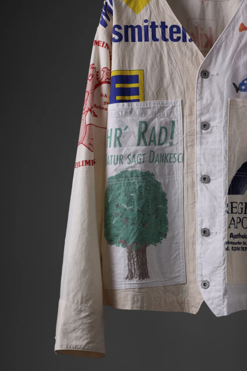 CHANGES VINTAGE FABRIC-BAG REMAKE ENGINEER JACKET (MULTI) - Image 5