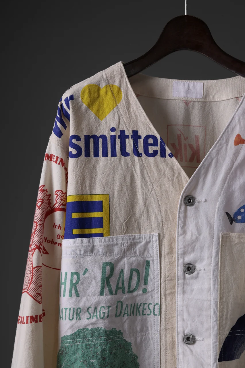 CHANGES VINTAGE FABRIC-BAG REMAKE ENGINEER JACKET (MULTI) - Image 8