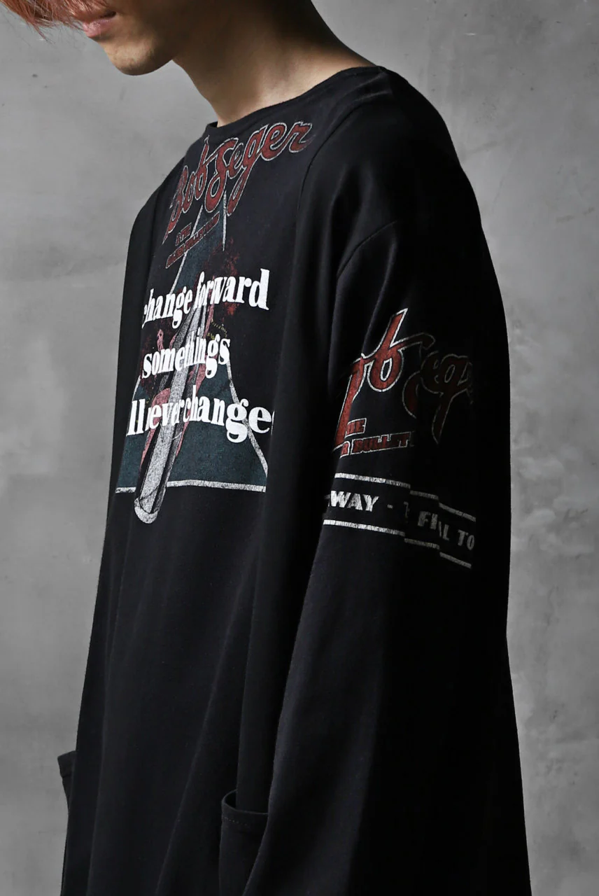 CHANGES VINTAGE REMAKE BOAT-NECK BAND L/S TEE (BLACK #A) - Image 7