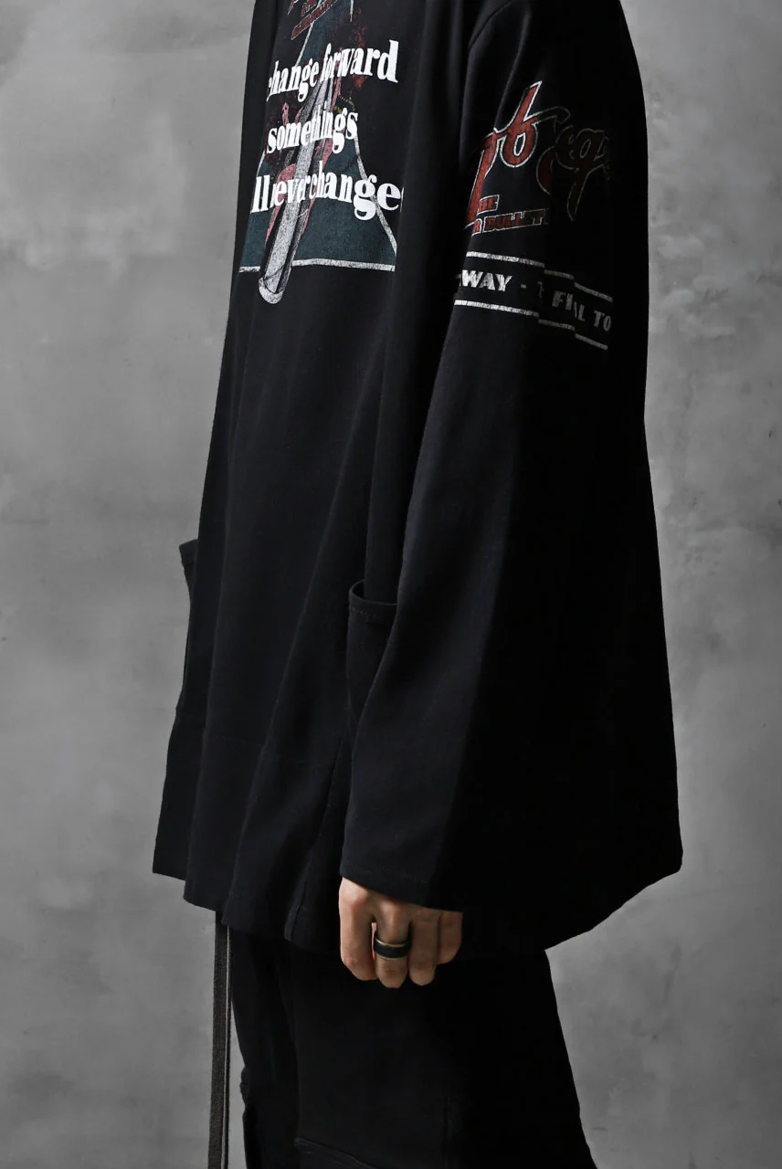 CHANGES VINTAGE REMAKE BOAT-NECK BAND L/S TEE (BLACK #A) - Image 8