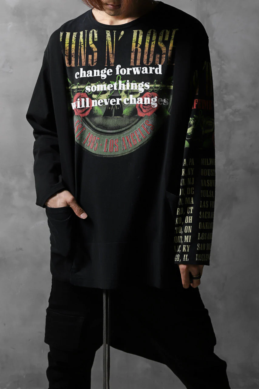 CHANGES VINTAGE REMAKE BOAT-NECK BAND L/S TEE (BLACK #B) - Image 2