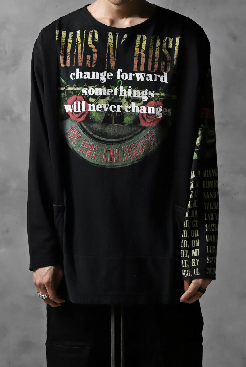 CHANGES VINTAGE REMAKE BOAT-NECK BAND L/S TEE (BLACK #B) - Image 3