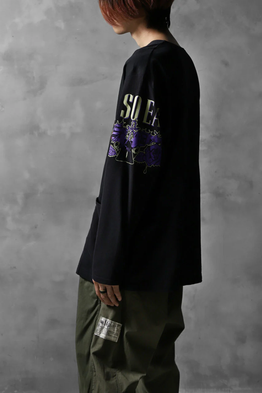 CHANGES VINTAGE REMAKE BOAT-NECK BAND L/S TEE (BLACK #C) - Image 5