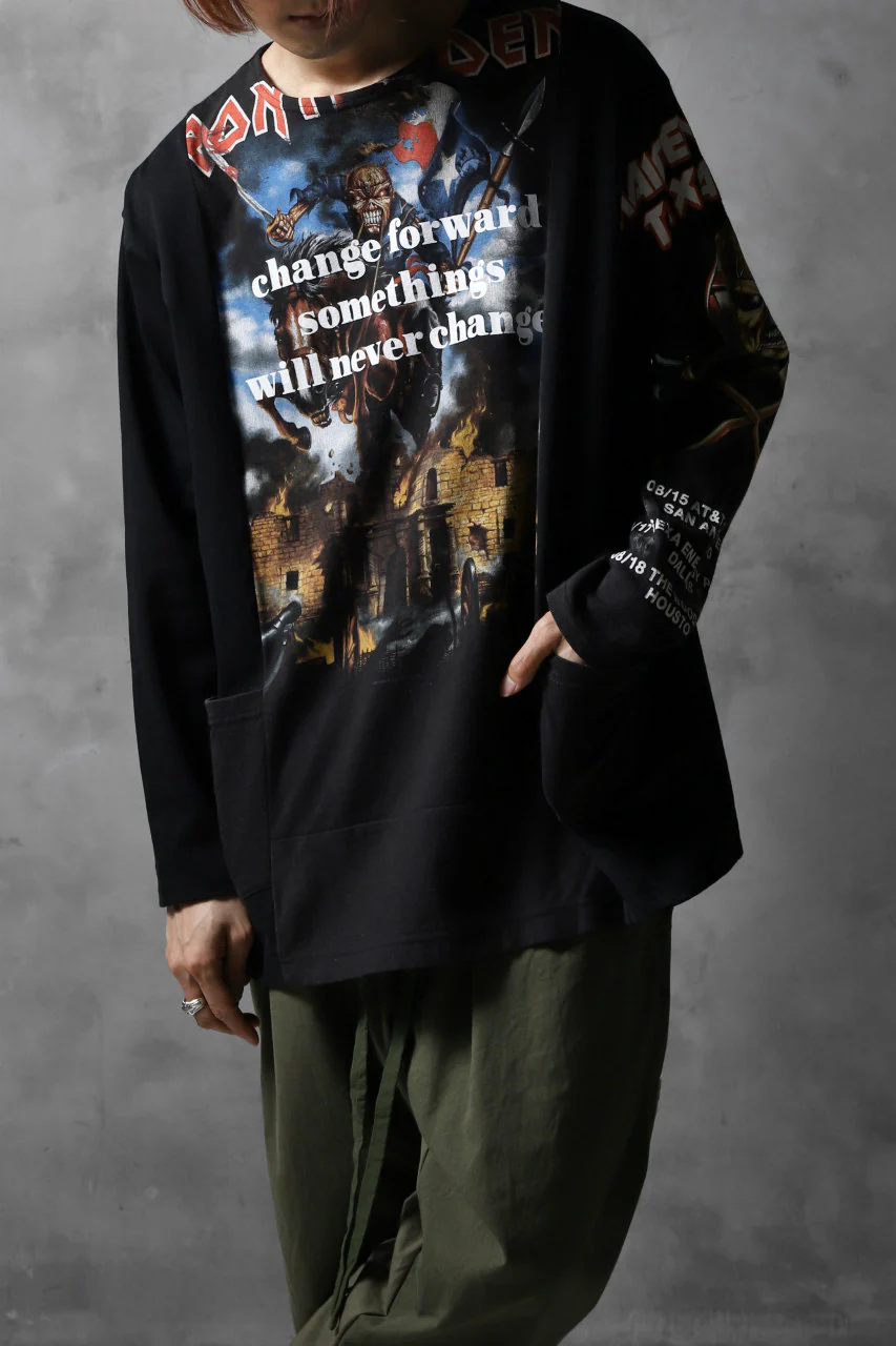 CHANGES VINTAGE REMAKE BOAT-NECK BAND L/S TEE (BLACK #D) - Image 2