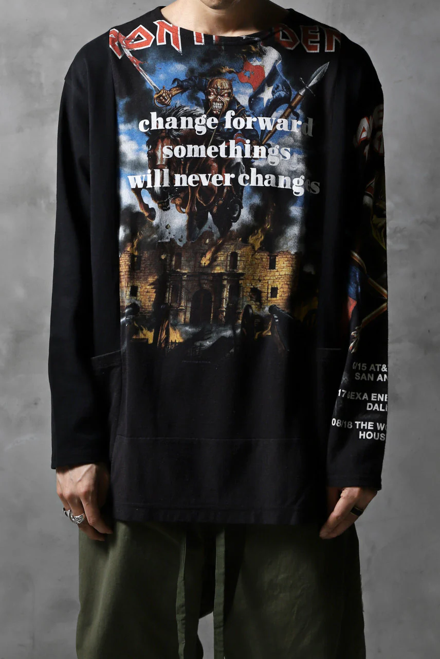 CHANGES VINTAGE REMAKE BOAT-NECK BAND L/S TEE (BLACK #D) - Image 3
