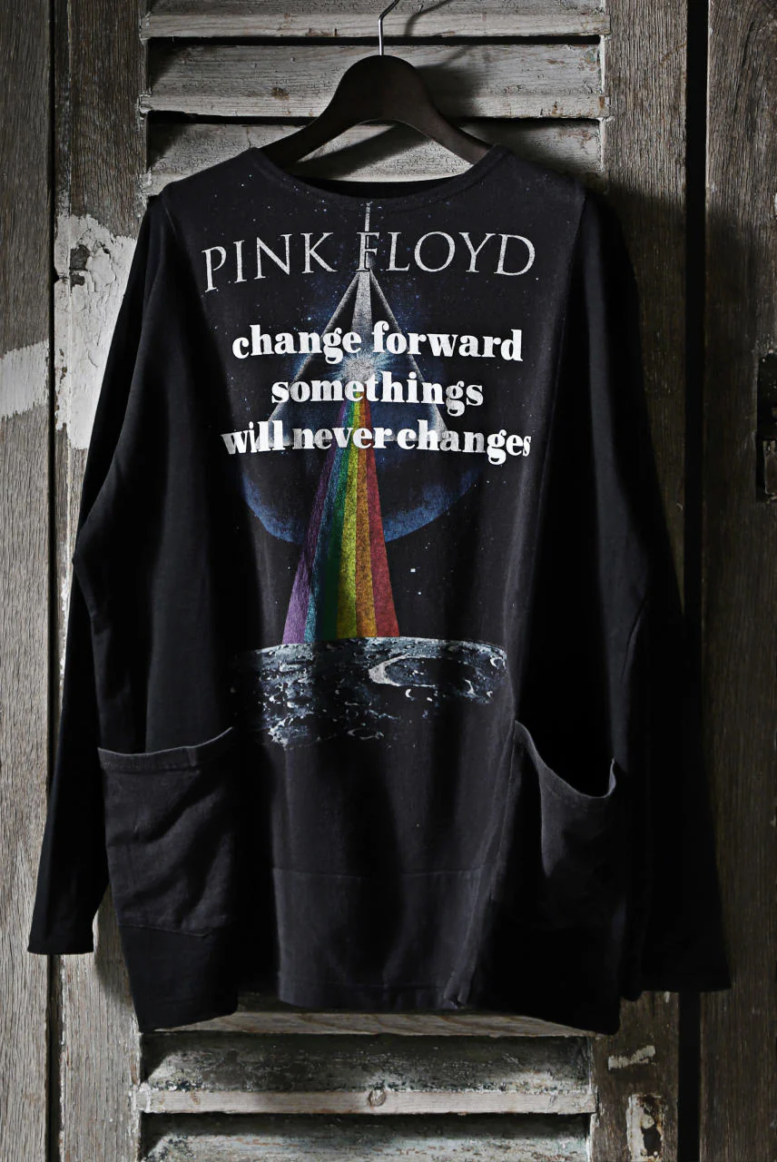 CHANGES VINTAGE REMAKE BOAT-NECK BAND L/S TEE (BLACK #E)