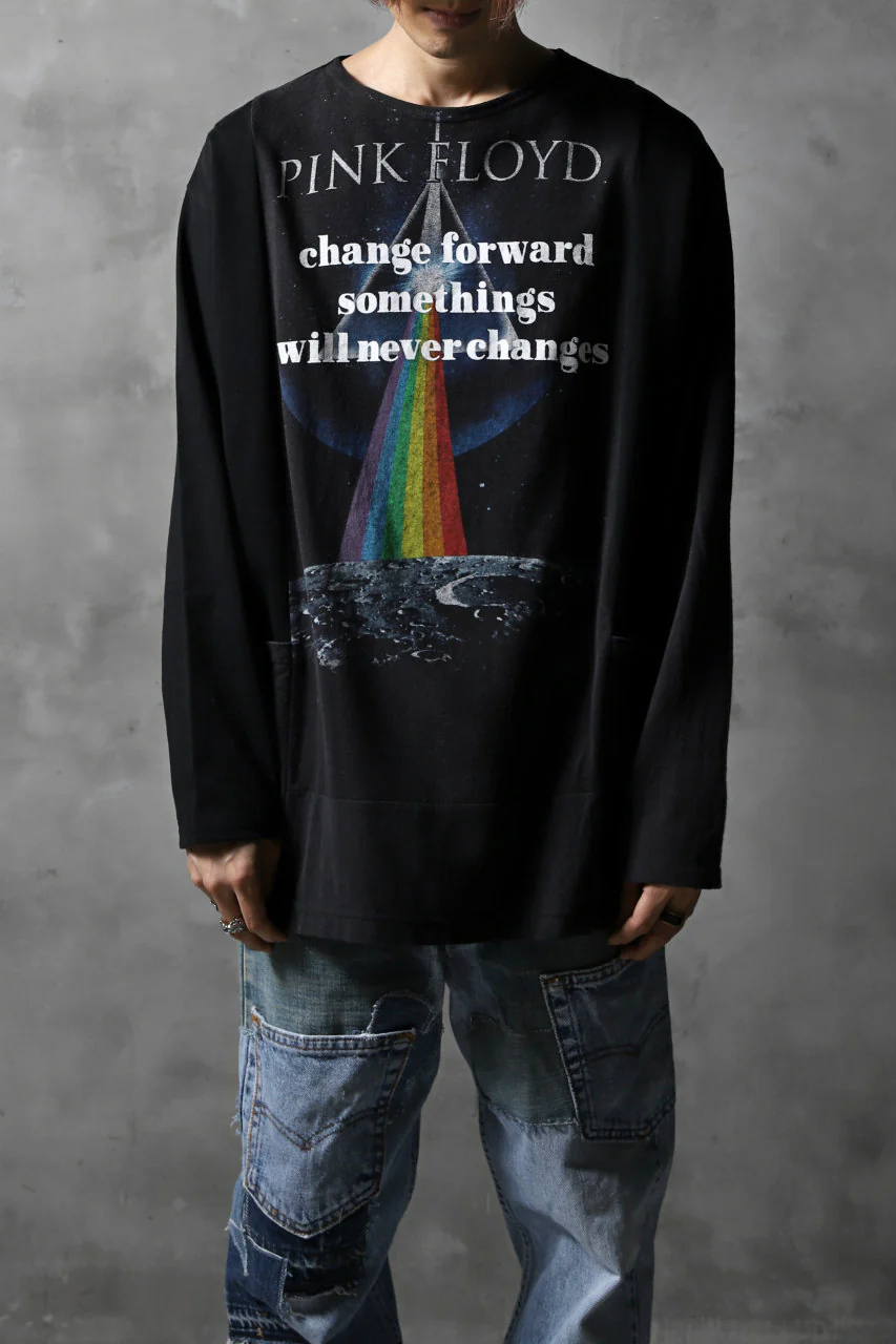 CHANGES VINTAGE REMAKE BOAT-NECK BAND L/S TEE (BLACK #E) - Image 2