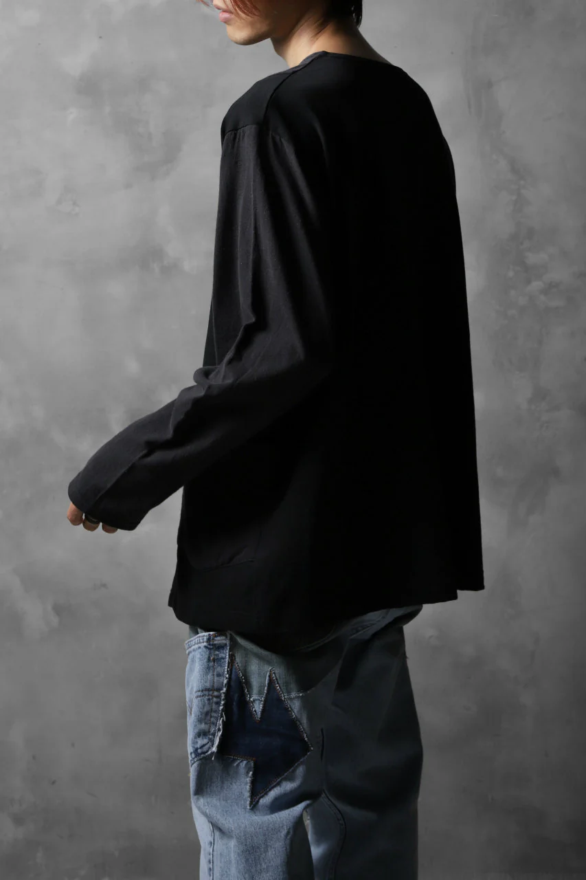 CHANGES VINTAGE REMAKE BOAT-NECK BAND L/S TEE (BLACK #E) - Image 6