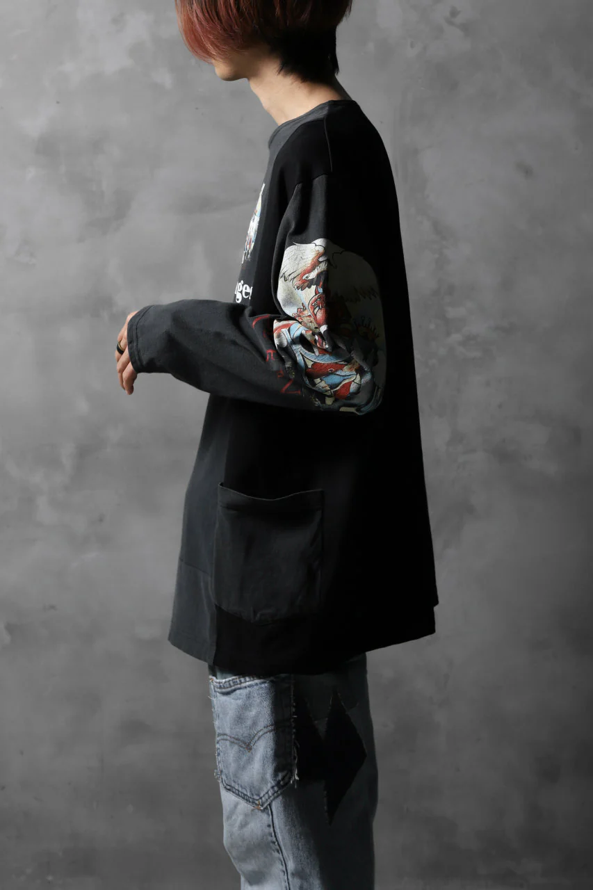 CHANGES VINTAGE REMAKE BOAT-NECK BAND L/S TEE (BLACK #F) - Image 4
