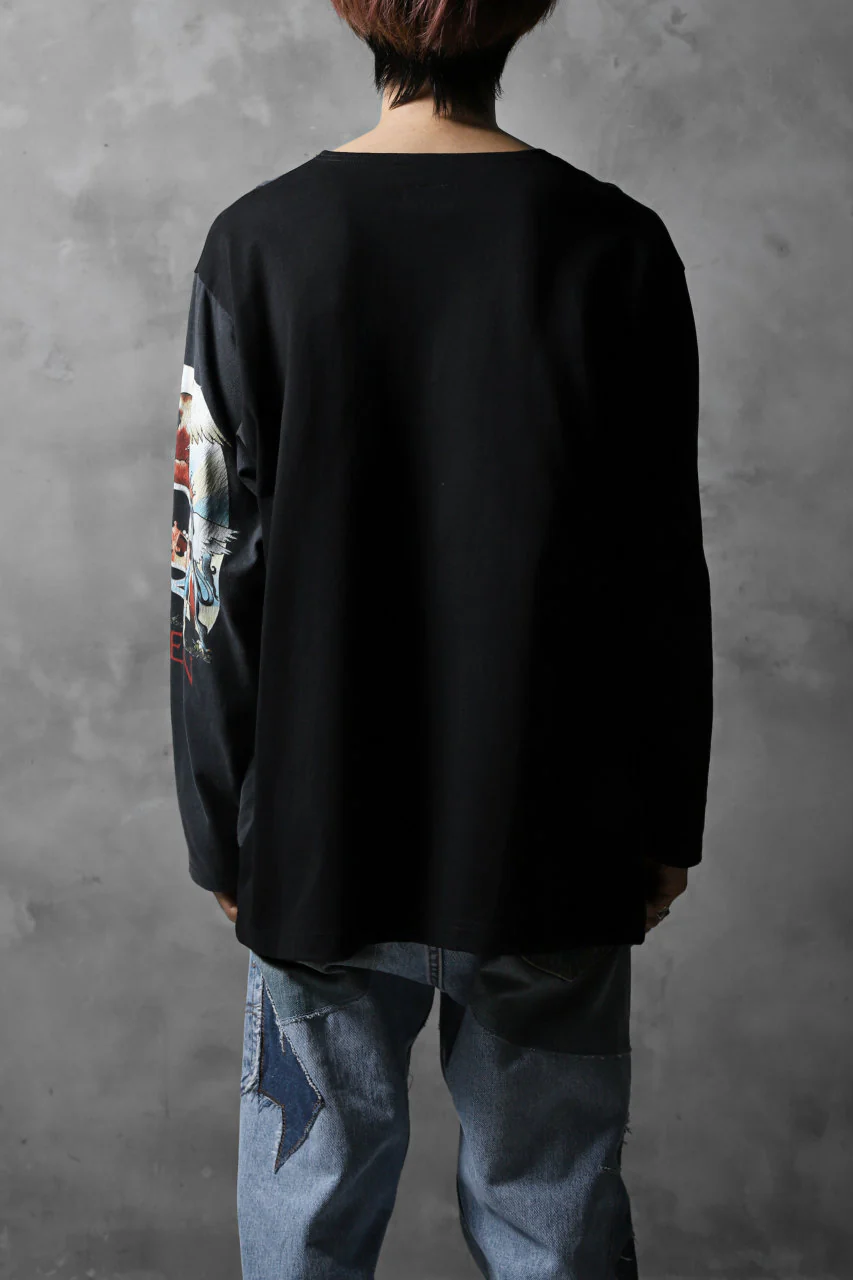 CHANGES VINTAGE REMAKE BOAT-NECK BAND L/S TEE (BLACK #F) - Image 5