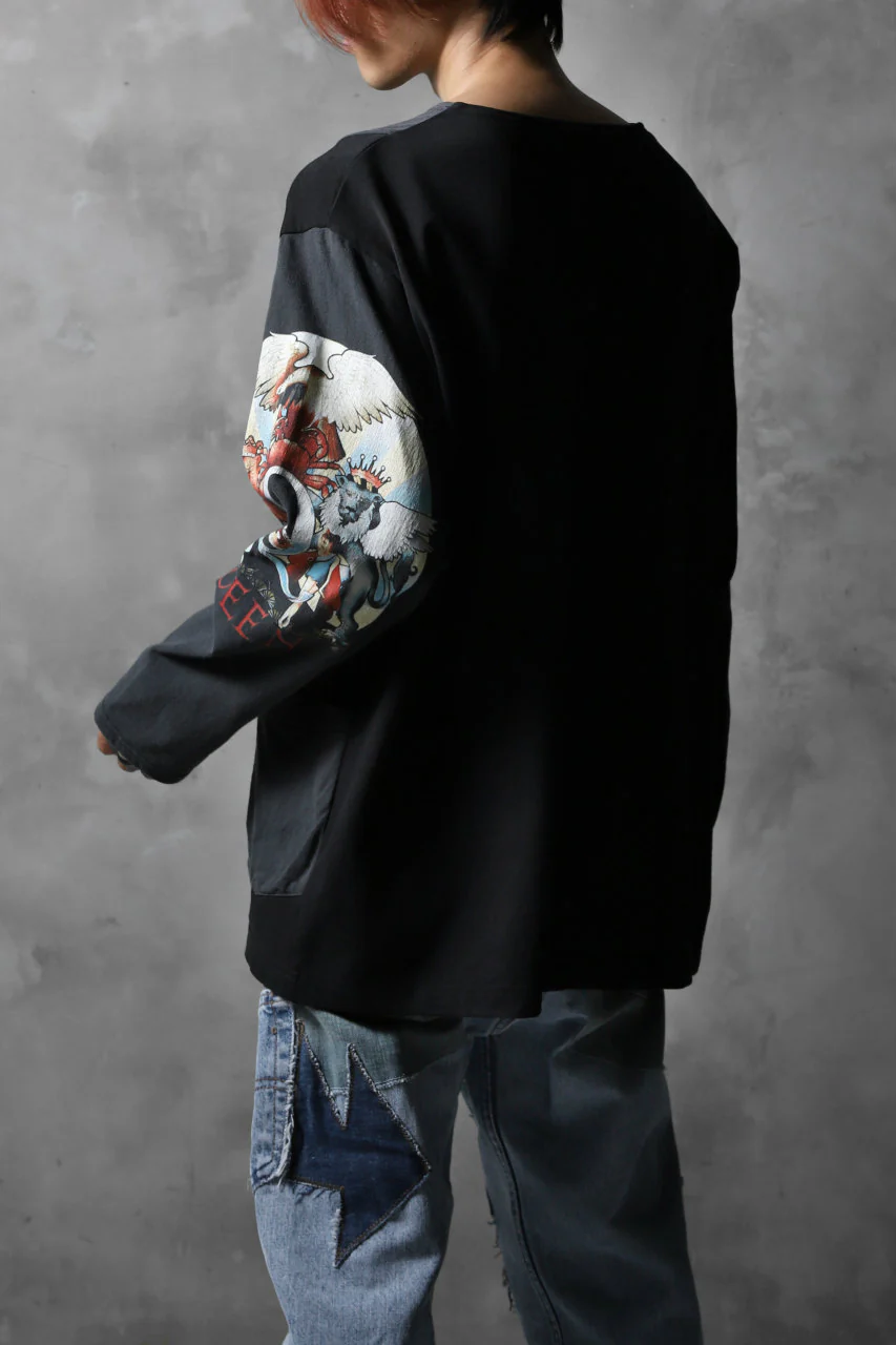 CHANGES VINTAGE REMAKE BOAT-NECK BAND L/S TEE (BLACK #F) - Image 6