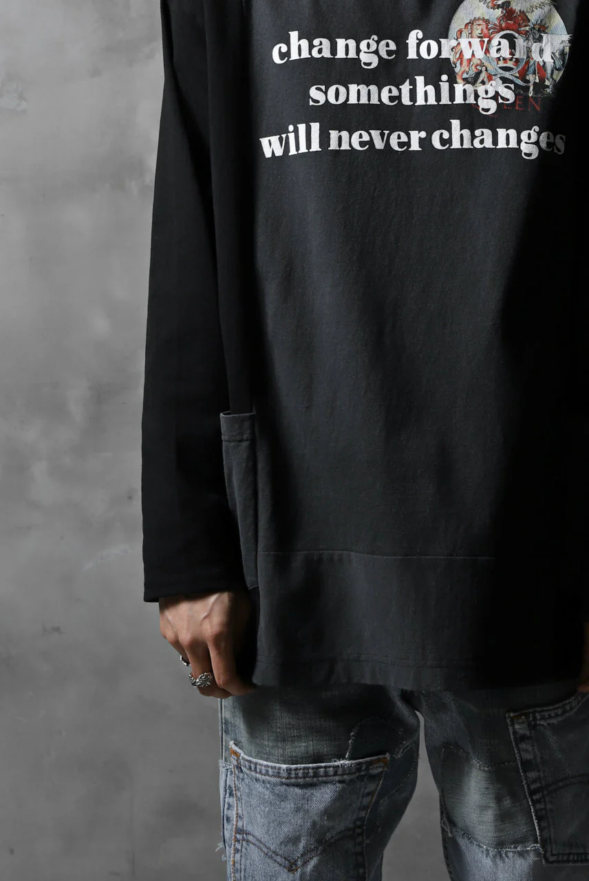 CHANGES VINTAGE REMAKE BOAT-NECK BAND L/S TEE (BLACK #F) - Image 8