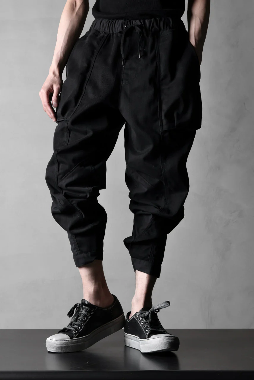 CHANGES VINTAGE REMAKE CUFF EASY TROUSERS / Dickies FABRIC (MULTI BLACK #A) - Image 16