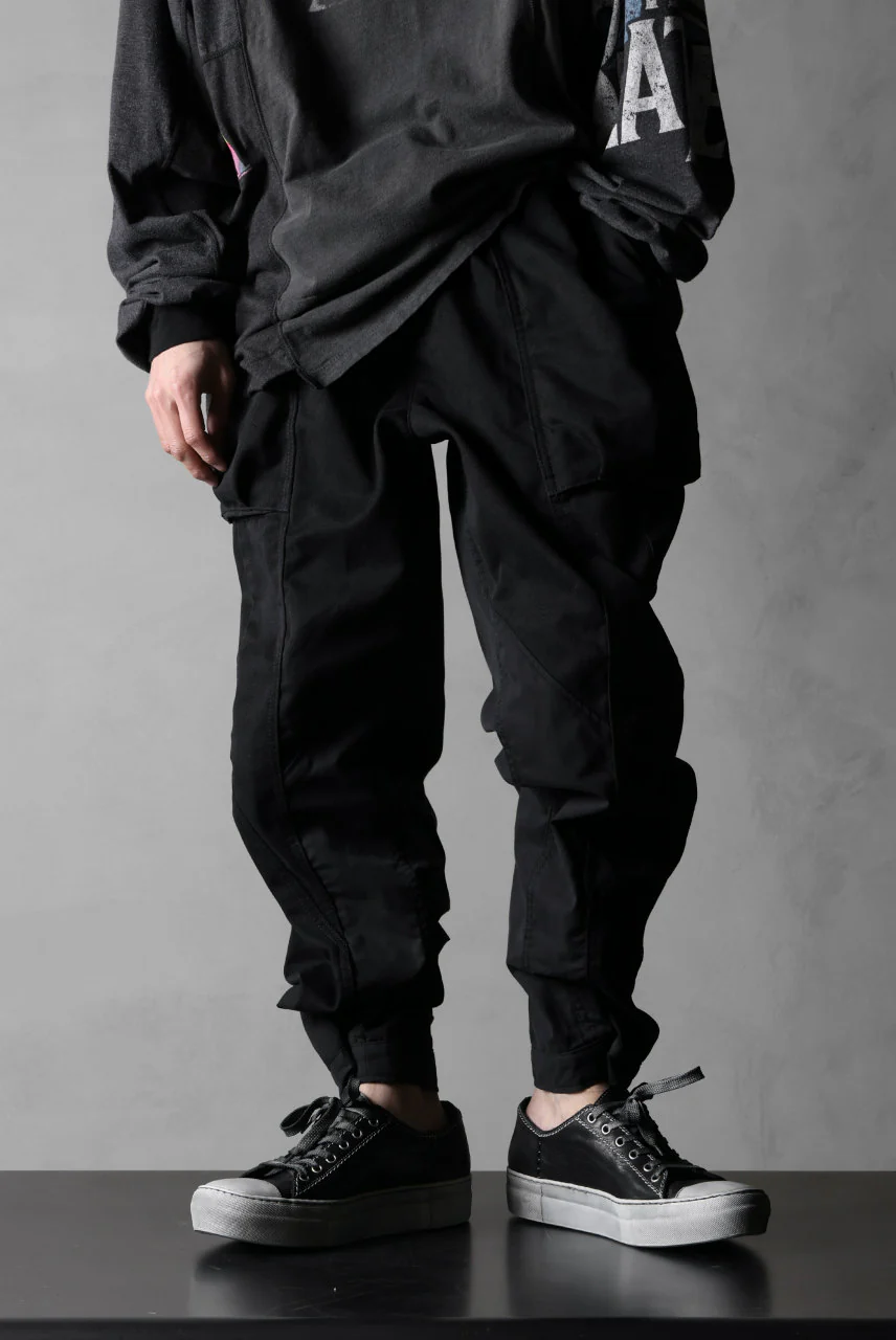 CHANGES VINTAGE REMAKE CUFF EASY TROUSERS / Dickies FABRIC (MULTI BLACK #A) - Image 17