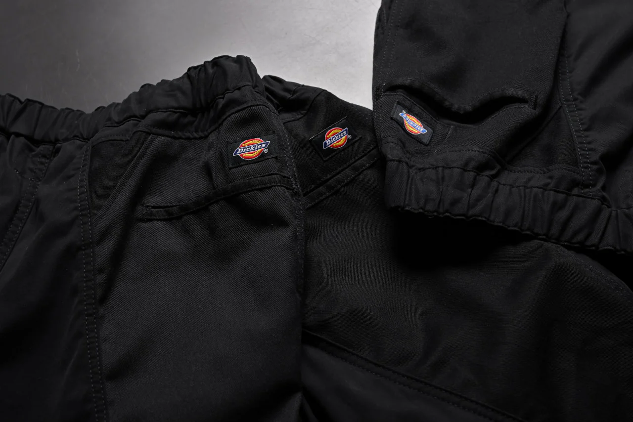 CHANGES VINTAGE REMAKE CUFF EASY TROUSERS / Dickies FABRIC (MULTI BLACK #A) - Image 21