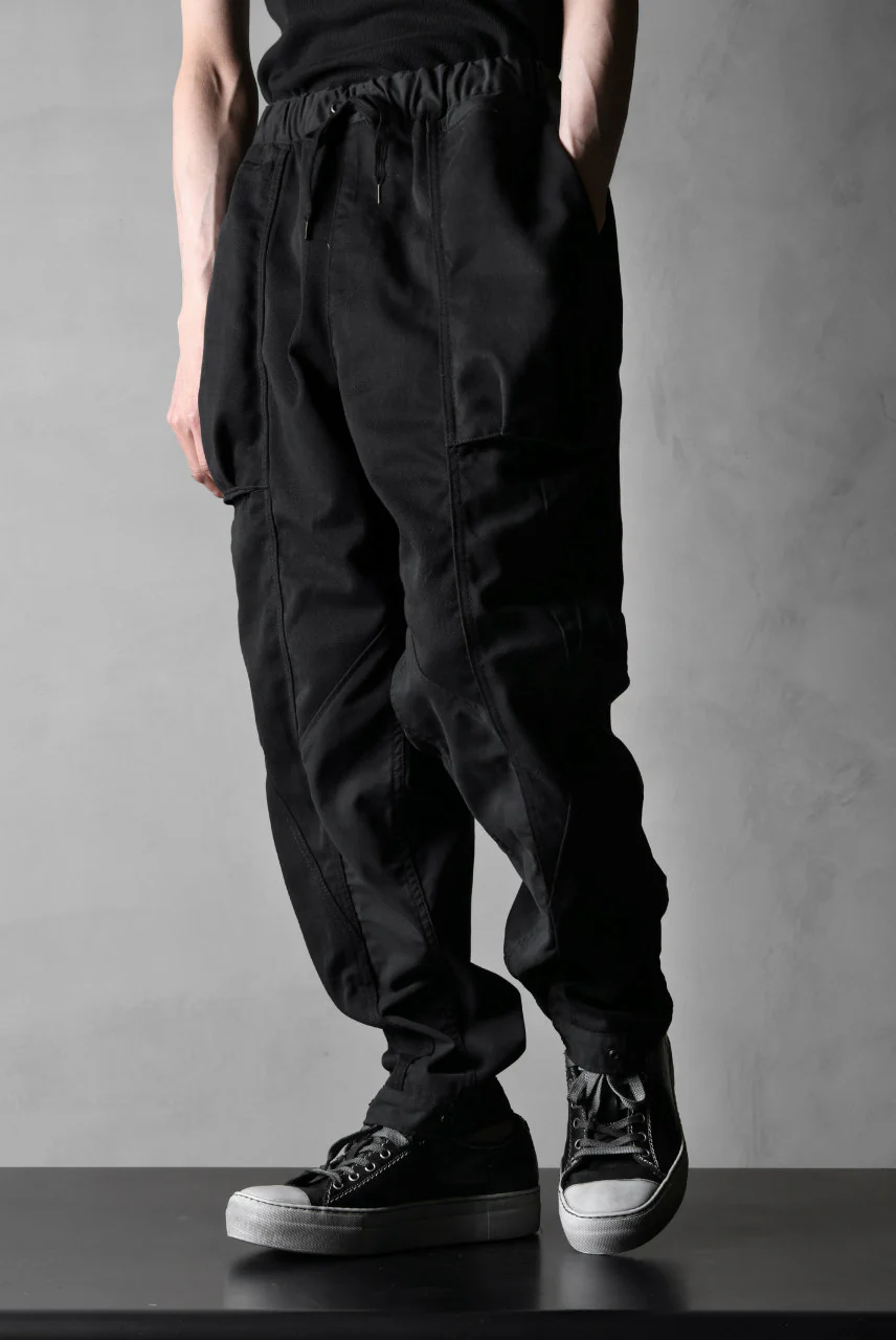 CHANGES VINTAGE REMAKE CUFF EASY TROUSERS / Dickies FABRIC (MULTI BLACK #C) - Image 16