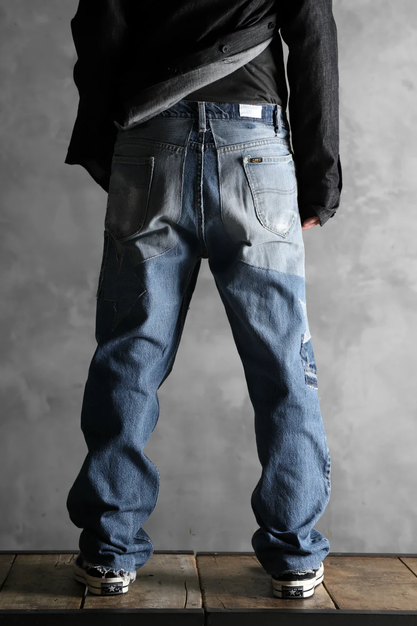 CHANGES VINTAGE REMAKE DENIM STRAIGHT PANTS / RARE DENIM (INDIGO #A) - Image 15