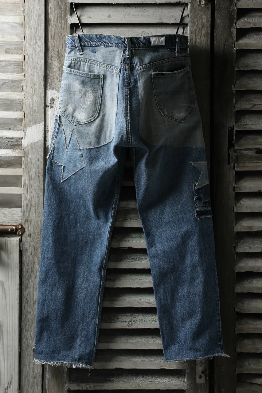 CHANGES VINTAGE REMAKE DENIM STRAIGHT PANTS / RARE DENIM (INDIGO #A) - Image 2