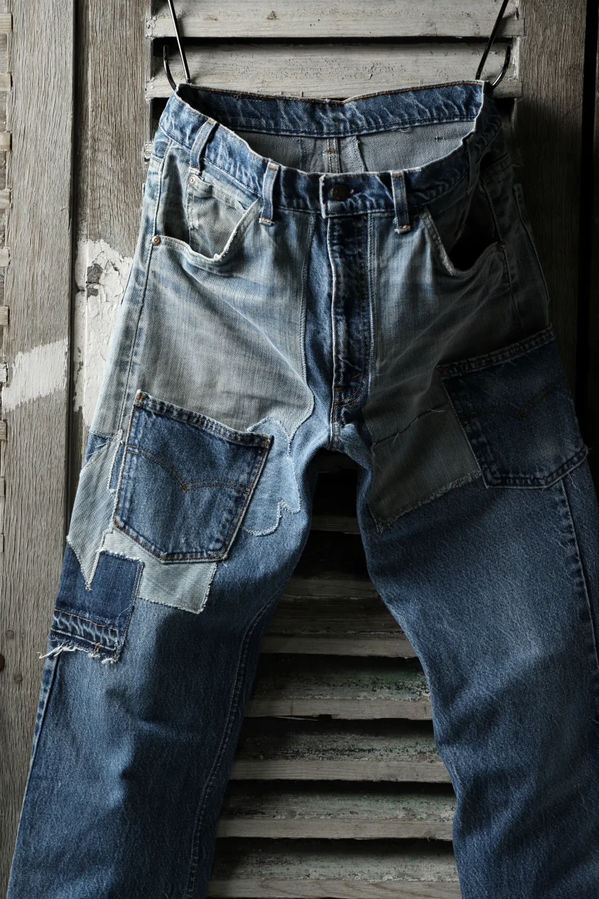 CHANGES VINTAGE REMAKE DENIM STRAIGHT PANTS / RARE DENIM (INDIGO #A) - Image 4