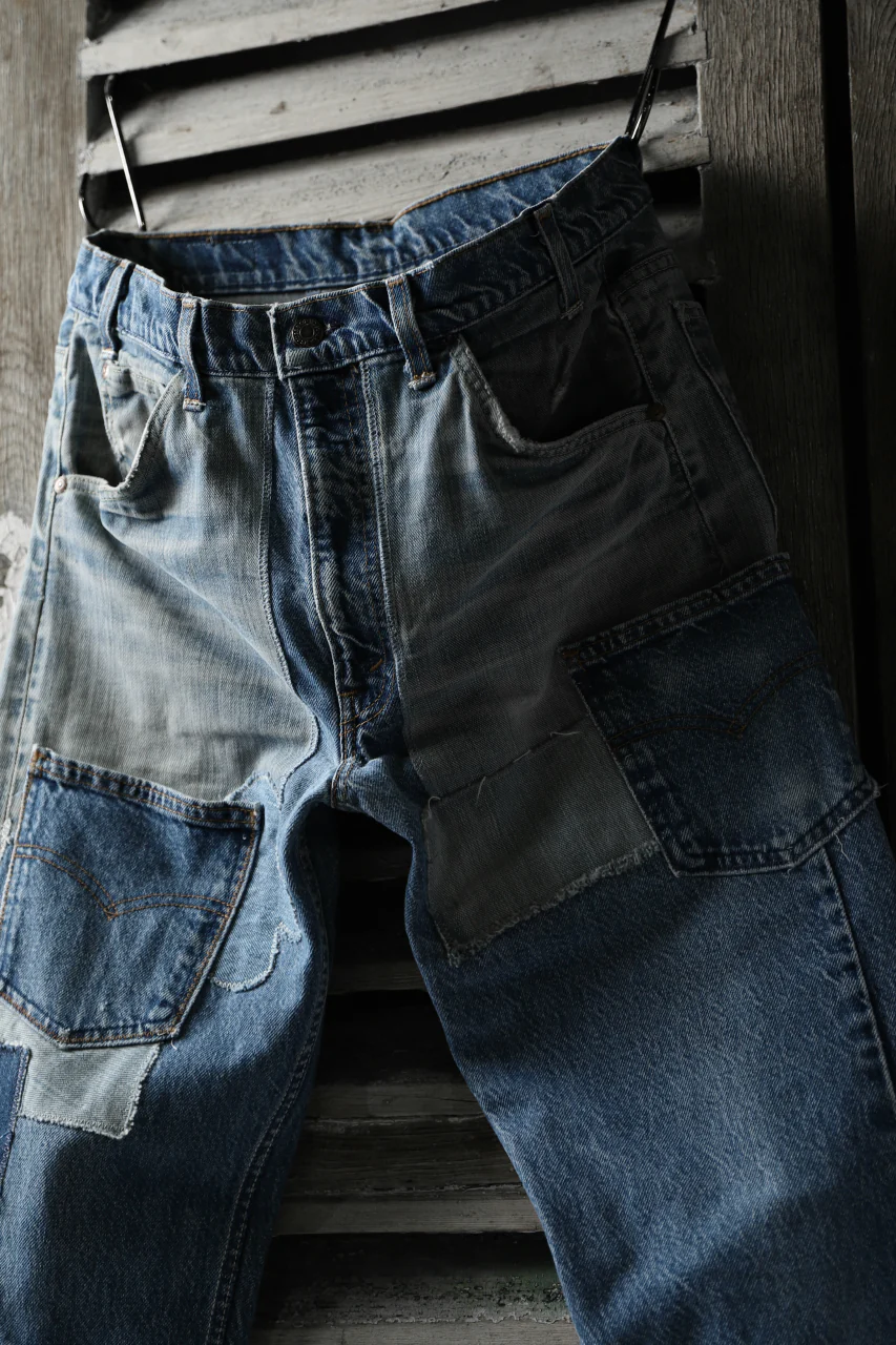 CHANGES VINTAGE REMAKE DENIM STRAIGHT PANTS / RARE DENIM (INDIGO #A) - Image 8