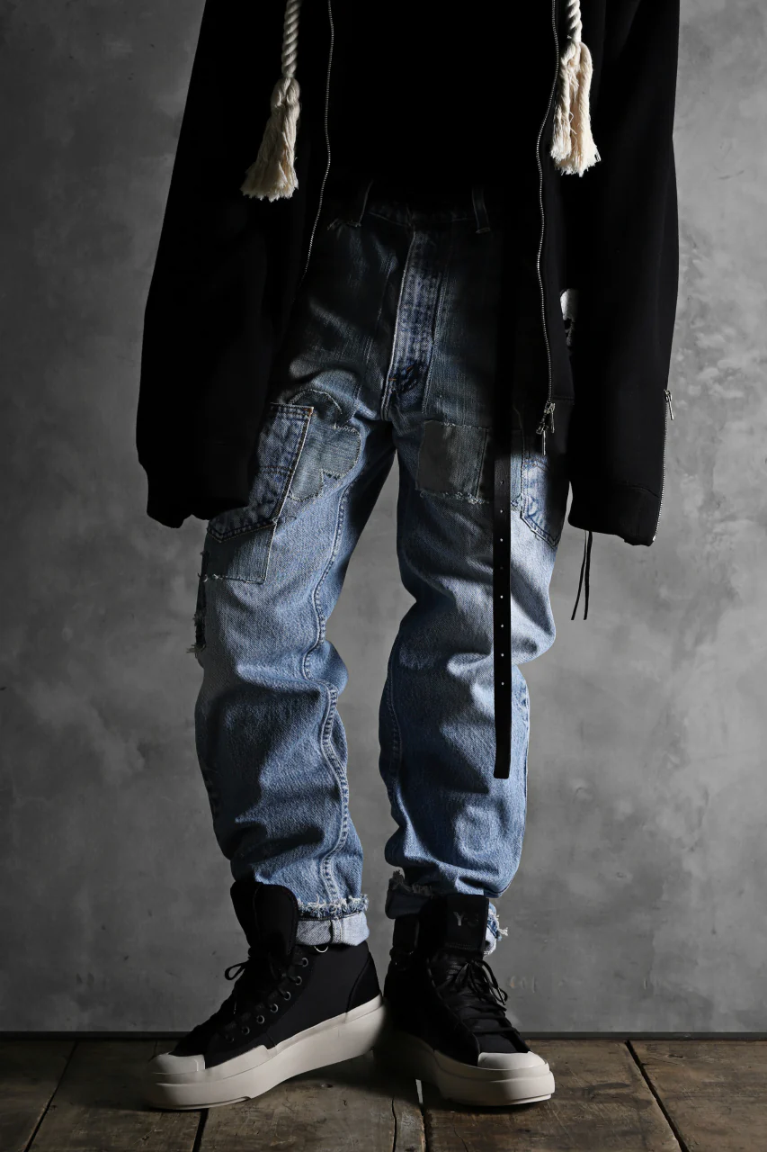 CHANGES VINTAGE REMAKE DENIM STRAIGHT PANTS / RARE DENIM (INDIGO #B) - Image 15