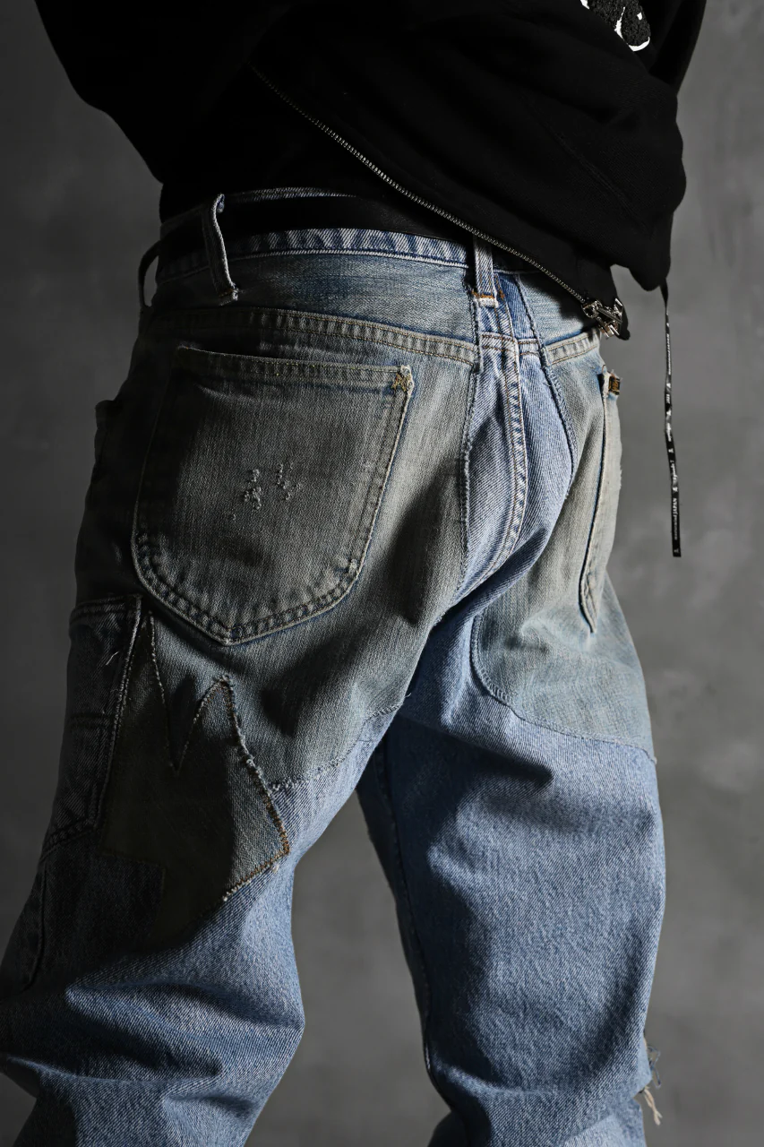 CHANGES VINTAGE REMAKE DENIM STRAIGHT PANTS / RARE DENIM (INDIGO #B) - Image 24