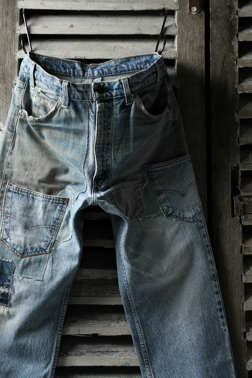 CHANGES VINTAGE REMAKE DENIM STRAIGHT PANTS / RARE DENIM (INDIGO #B) - Image 8