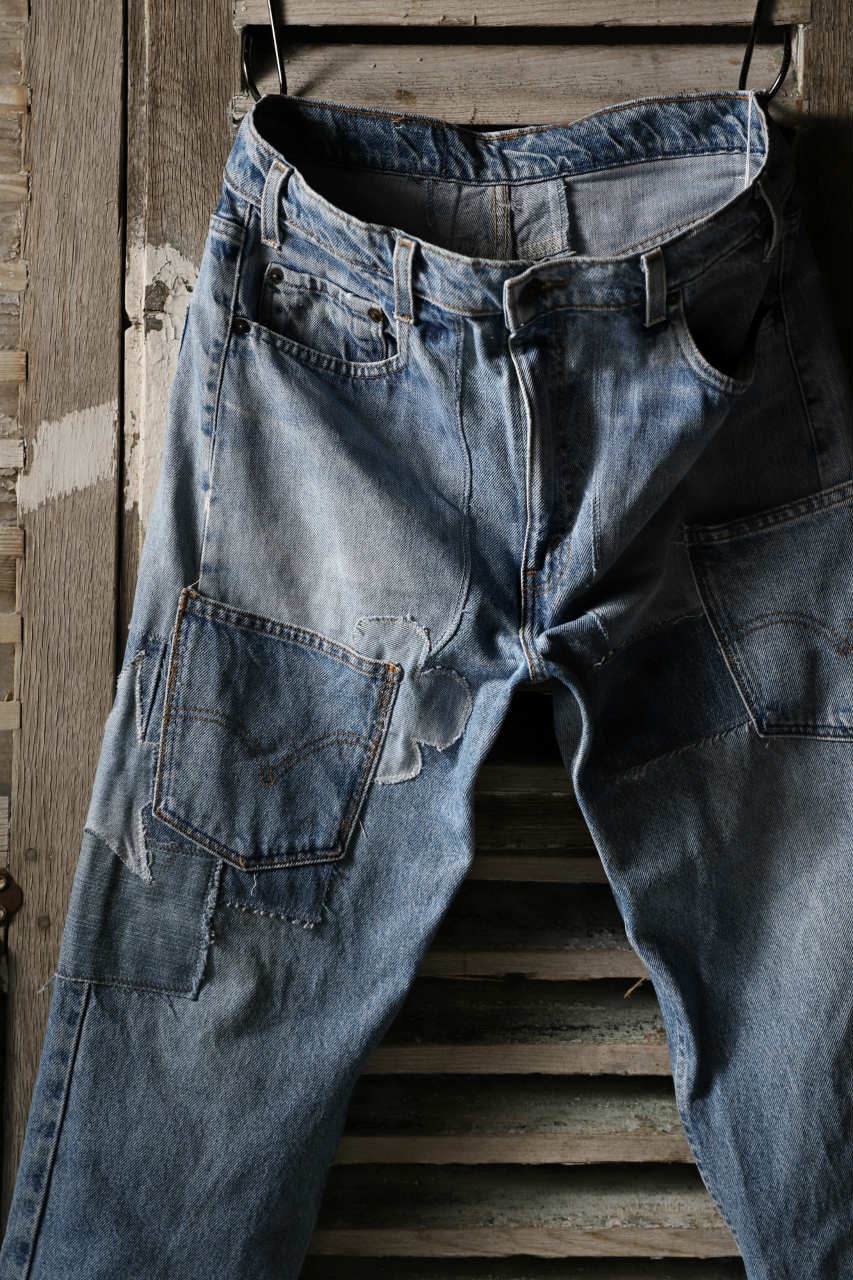 CHANGES VINTAGE REMAKE DENIM STRAIGHT PANTS / VINTAGE DENIM (INDIGO #A) - Image 4
