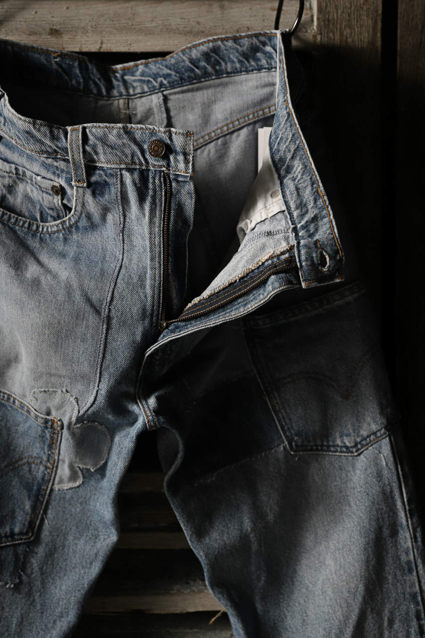 CHANGES VINTAGE REMAKE DENIM STRAIGHT PANTS / VINTAGE DENIM (INDIGO #A) - Image 6