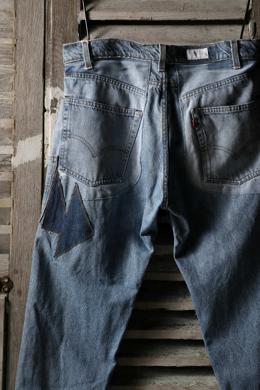 CHANGES VINTAGE REMAKE DENIM STRAIGHT PANTS / VINTAGE DENIM (INDIGO #A) - Image 7