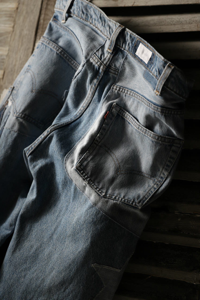 CHANGES VINTAGE REMAKE DENIM STRAIGHT PANTS / VINTAGE DENIM (INDIGO #A) - Image 8