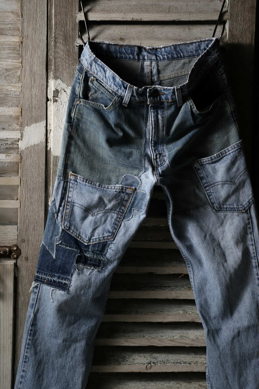 CHANGES VINTAGE REMAKE DENIM STRAIGHT PANTS / VINTAGE DENIM (INDIGO #B) - Image 4