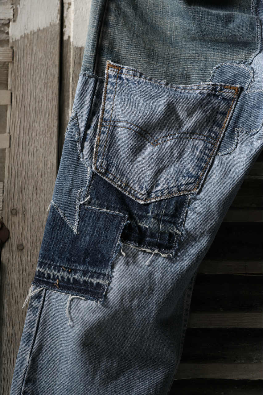 CHANGES VINTAGE REMAKE DENIM STRAIGHT PANTS / VINTAGE DENIM (INDIGO #B) - Image 6