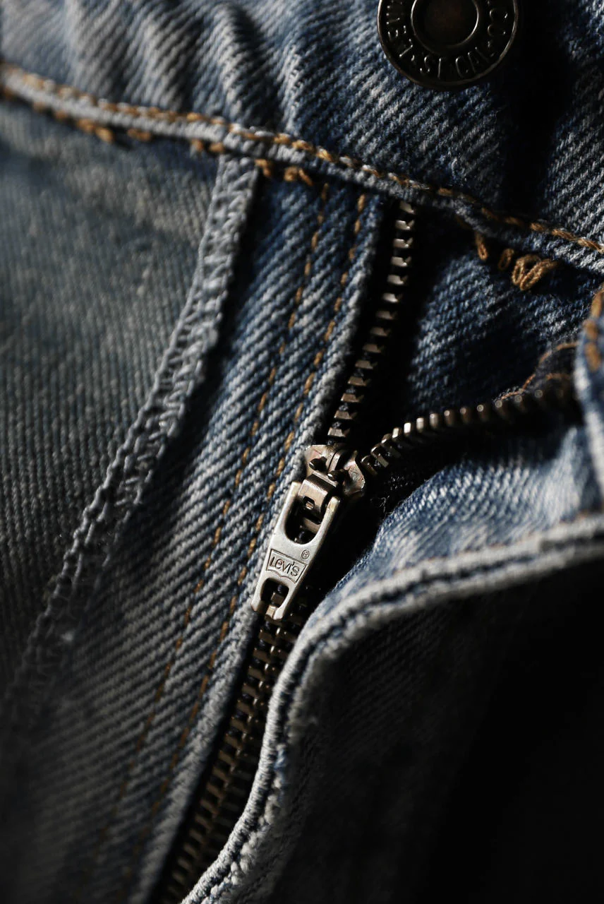 CHANGES VINTAGE REMAKE DENIM STRAIGHT PANTS / VINTAGE DENIM (INDIGO #B) - Image 9