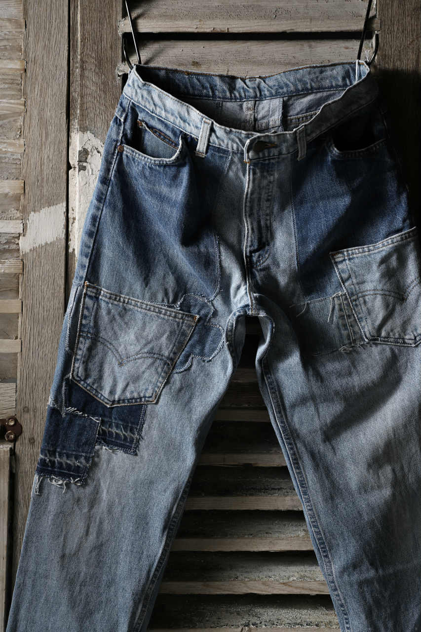 CHANGES VINTAGE REMAKE DENIM STRAIGHT PANTS / VINTAGE DENIM (INDIGO #C) - Image 4