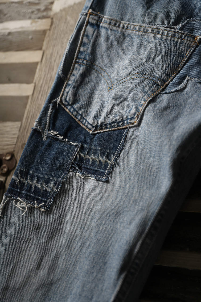CHANGES VINTAGE REMAKE DENIM STRAIGHT PANTS / VINTAGE DENIM (INDIGO #C) - Image 5