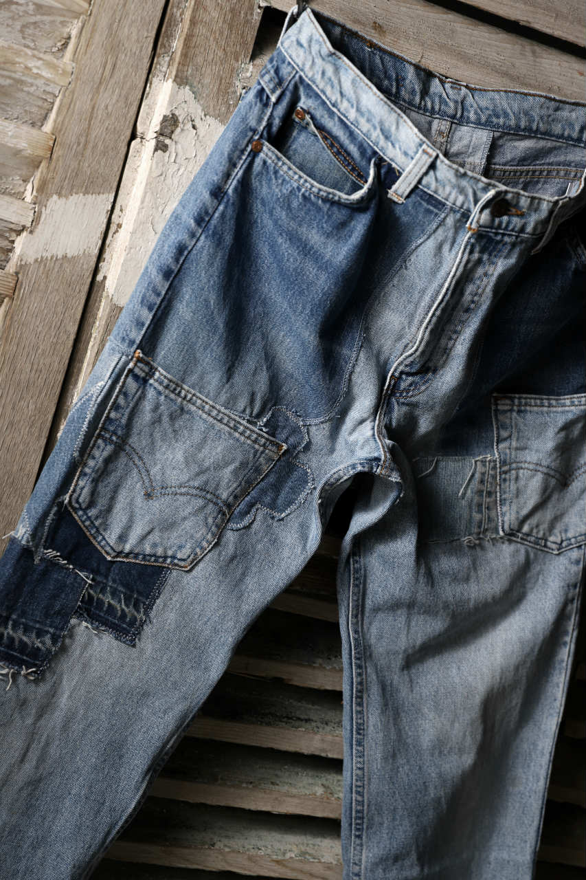 CHANGES VINTAGE REMAKE DENIM STRAIGHT PANTS / VINTAGE DENIM (INDIGO #C) - Image 6