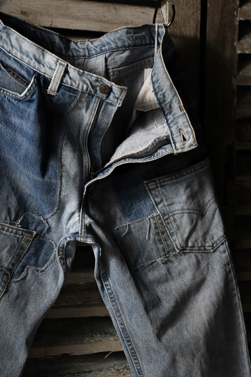 CHANGES VINTAGE REMAKE DENIM STRAIGHT PANTS / VINTAGE DENIM (INDIGO #C) - Image 7
