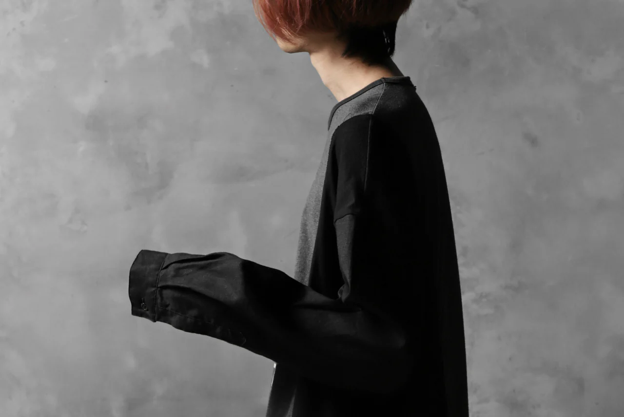 CHANGES VINTAGE REMAKE LONG SLEEVE SHIRT TOPS (GREY x BLACK #MICKEY) - Image 15
