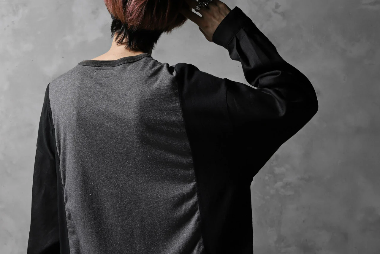 CHANGES VINTAGE REMAKE LONG SLEEVE SHIRT TOPS (GREY x BLACK #MICKEY) - Image 16