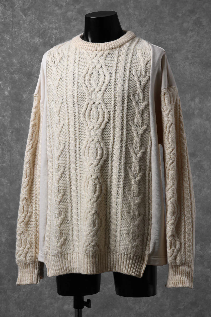 CHANGES VINTAGE REMAKE LOW GAUGE CABLE KNIT & SWEAT TOPS (MULTI) - Image 2