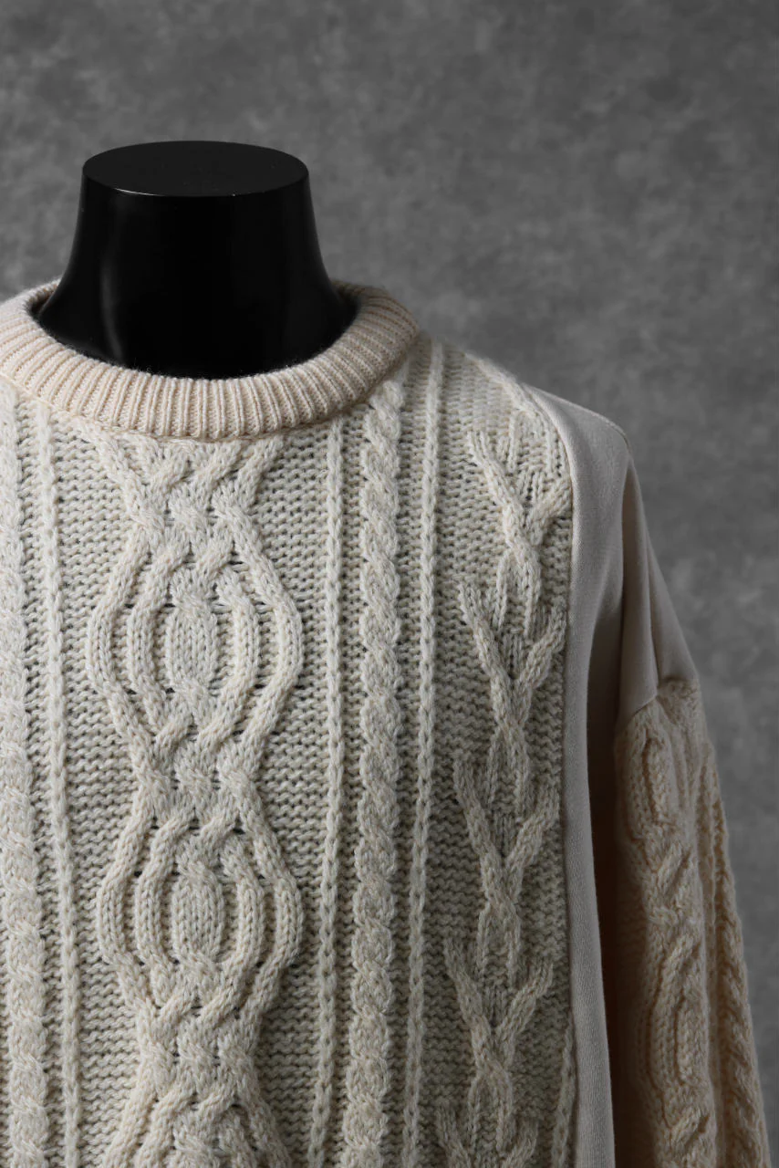 CHANGES VINTAGE REMAKE LOW GAUGE CABLE KNIT & SWEAT TOPS (MULTI) - Image 6