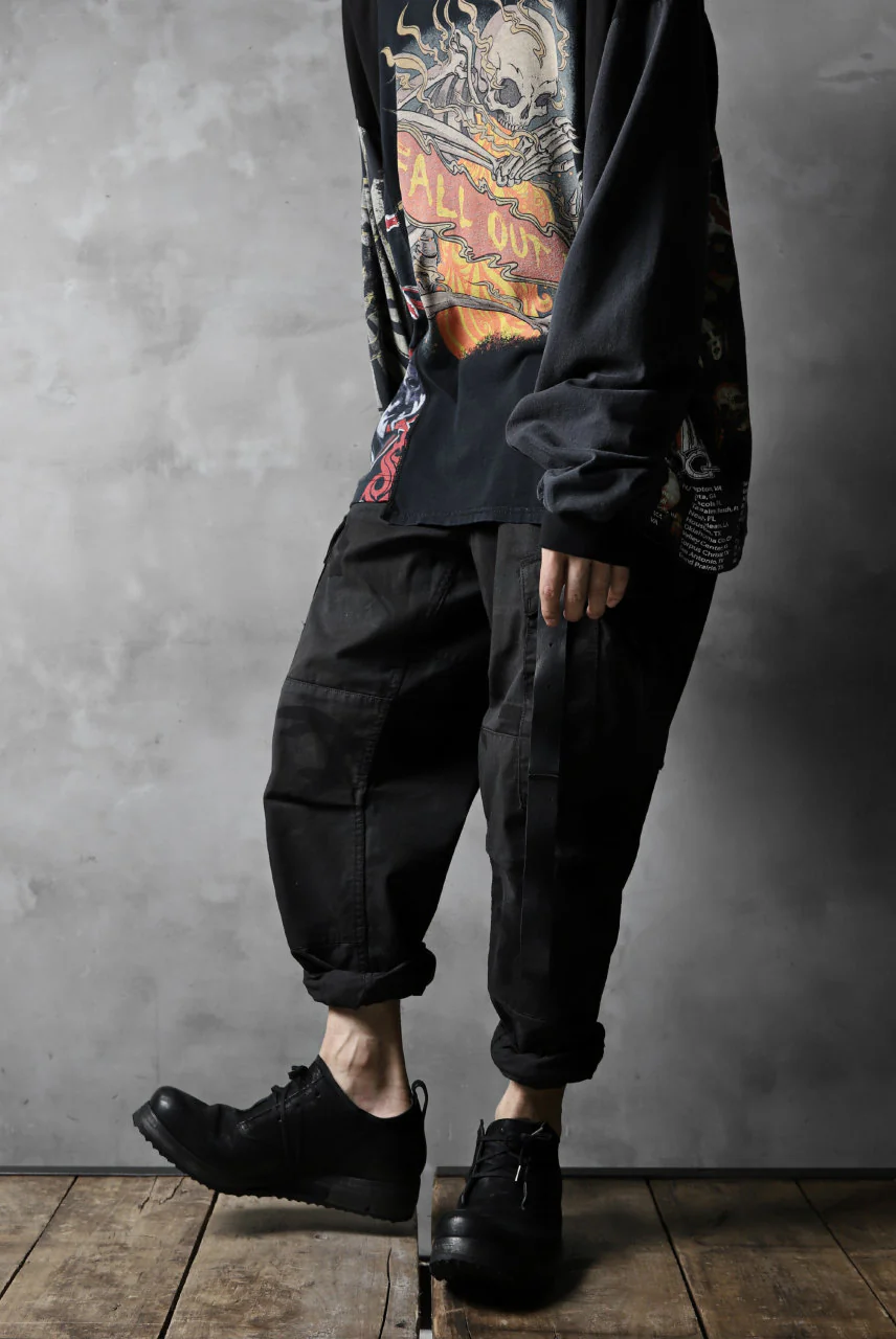 CHANGES VINTAGE REMAKE MILITARY CARGO TAPERED PANTS / WOODLAND CAMO (BLACK DYED #A) - Image 12