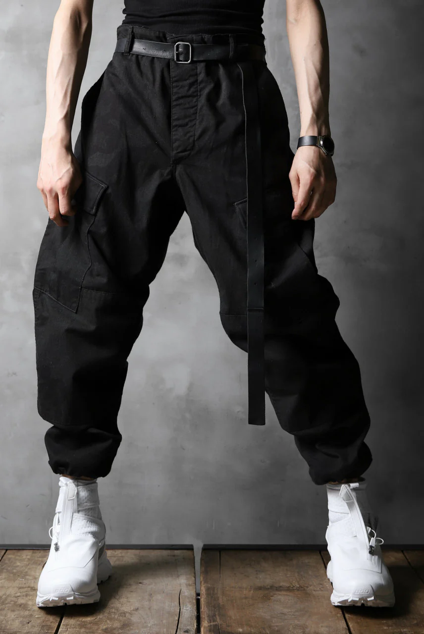 CHANGES VINTAGE REMAKE MILITARY CARGO TAPERED PANTS / WOODLAND CAMO (BLACK DYED #B) - Image 6