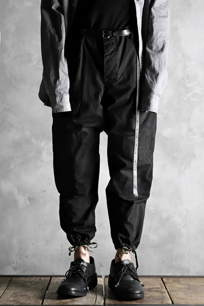 CHANGES VINTAGE REMAKE MILITARY CARGO TAPERED PANTS / WOODLAND CAMO (CHARCOAL DYED #A) - Image 16