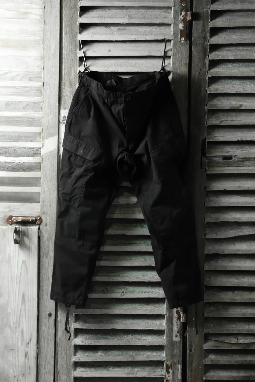 CHANGES VINTAGE REMAKE MILITARY CARGO TAPERED PANTS / WOODLAND CAMO (CHARCOAL DYED #B) - Image 6