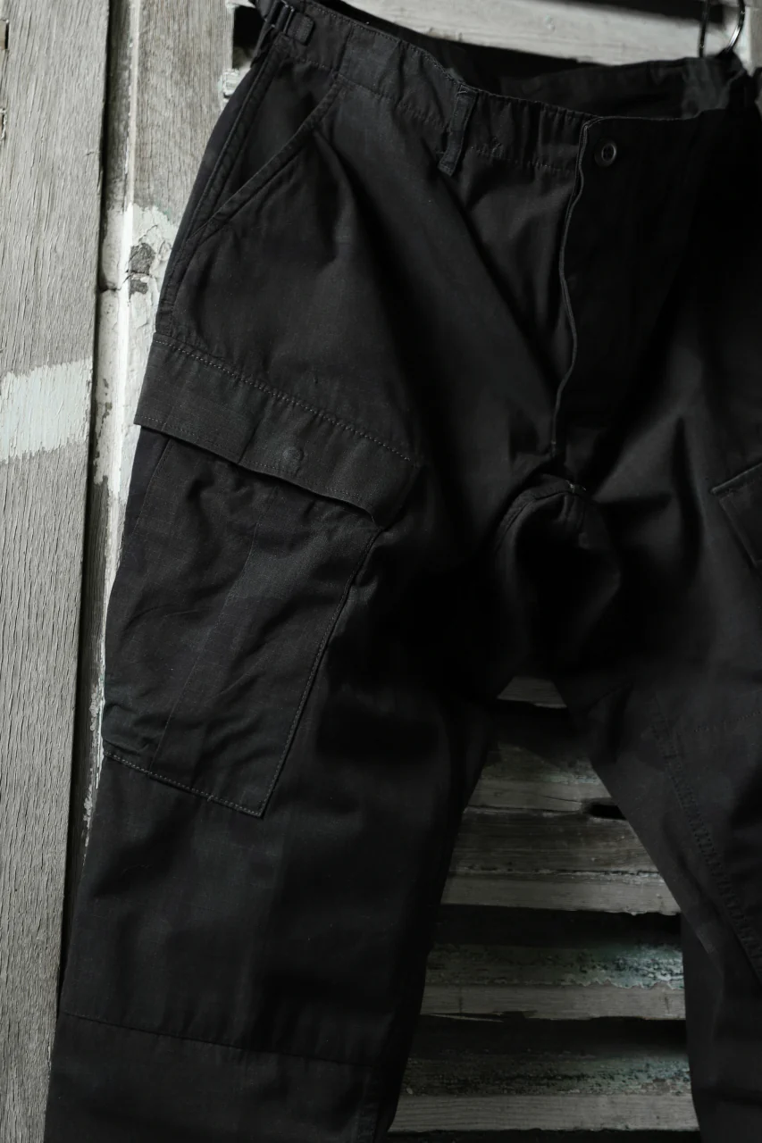 CHANGES VINTAGE REMAKE MILITARY CARGO TAPERED PANTS / WOODLAND CAMO (CHARCOAL DYED #B) - Image 8