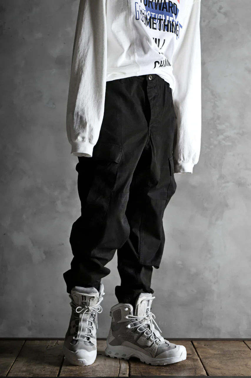 CHANGES VINTAGE REMAKE MILITARY CARGO TAPERED PANTS / WOODLAND CAMO (CHARCOAL DYED #C) - Image 14