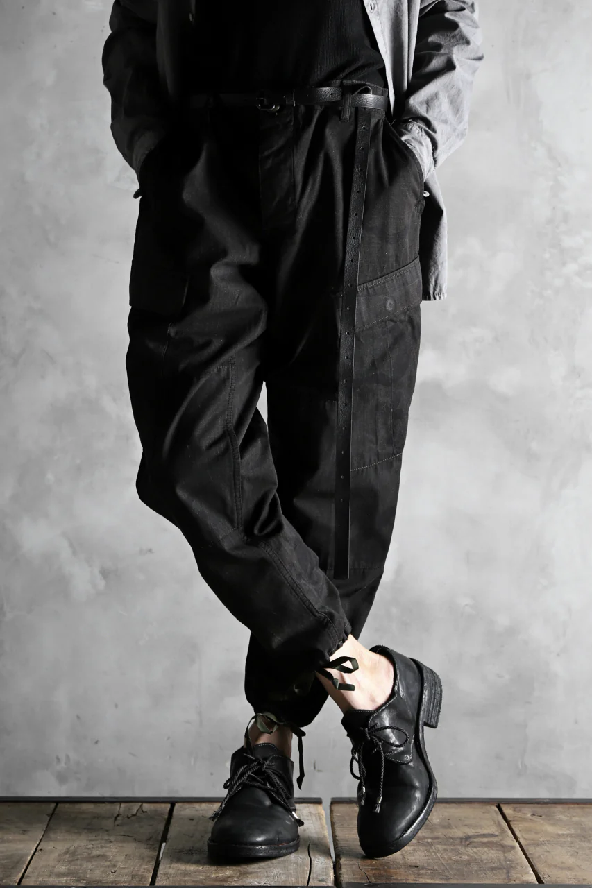CHANGES VINTAGE REMAKE MILITARY CARGO TAPERED PANTS / WOODLAND CAMO (CHARCOAL DYED #C) - Image 18
